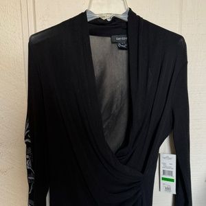 Karen Kane Embroidered Sleeve Blouse